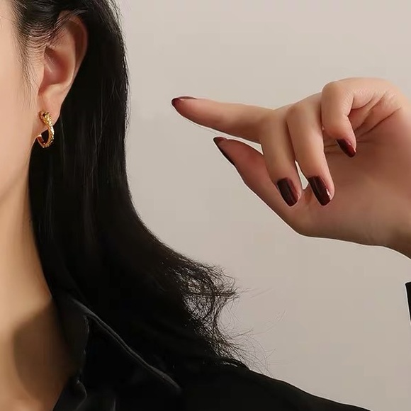 18K Gold Plated Serpenti Huggie Hoops Earrings - Picture 3 of 5